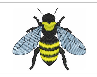 Bee embroidery design, bee embroidery file,  machine embroidery file, Instant Download,