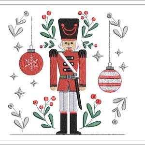 Nutcracker embroidery file, Nutcracker embroidery design, Christmas machine embroidery design, Instant Download,