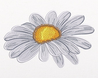 Daisy Flower Embroidery Design: Spring Floral Machine File (Instant Download)