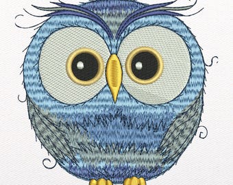 Cute Owl Embroidery Design – Machine Embroidery Pattern (3 Sizes) (Instant Download)