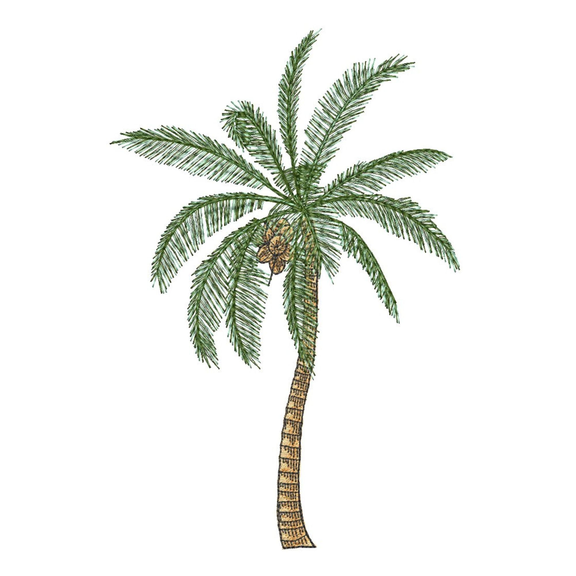 Palm Tree Embroidery Design - Holiday Embroidery Design - Coconut Tree Embroidery Design - Machine Embroidery Design - Instant Download