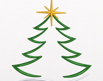 Christmas Tree Embroidery Design: Elegant Christmas Pattern (Instant Download)