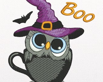 Halloween-uggledesign, häxhattmaskinbroderi, direktnedladdning