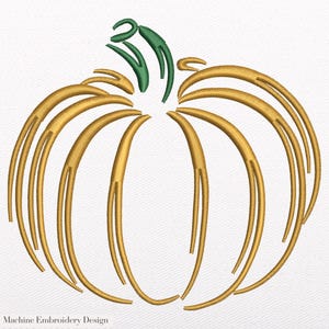 Pumpkin Machine Embroidery Design: Autumn Fall Decor (Instant Download)
