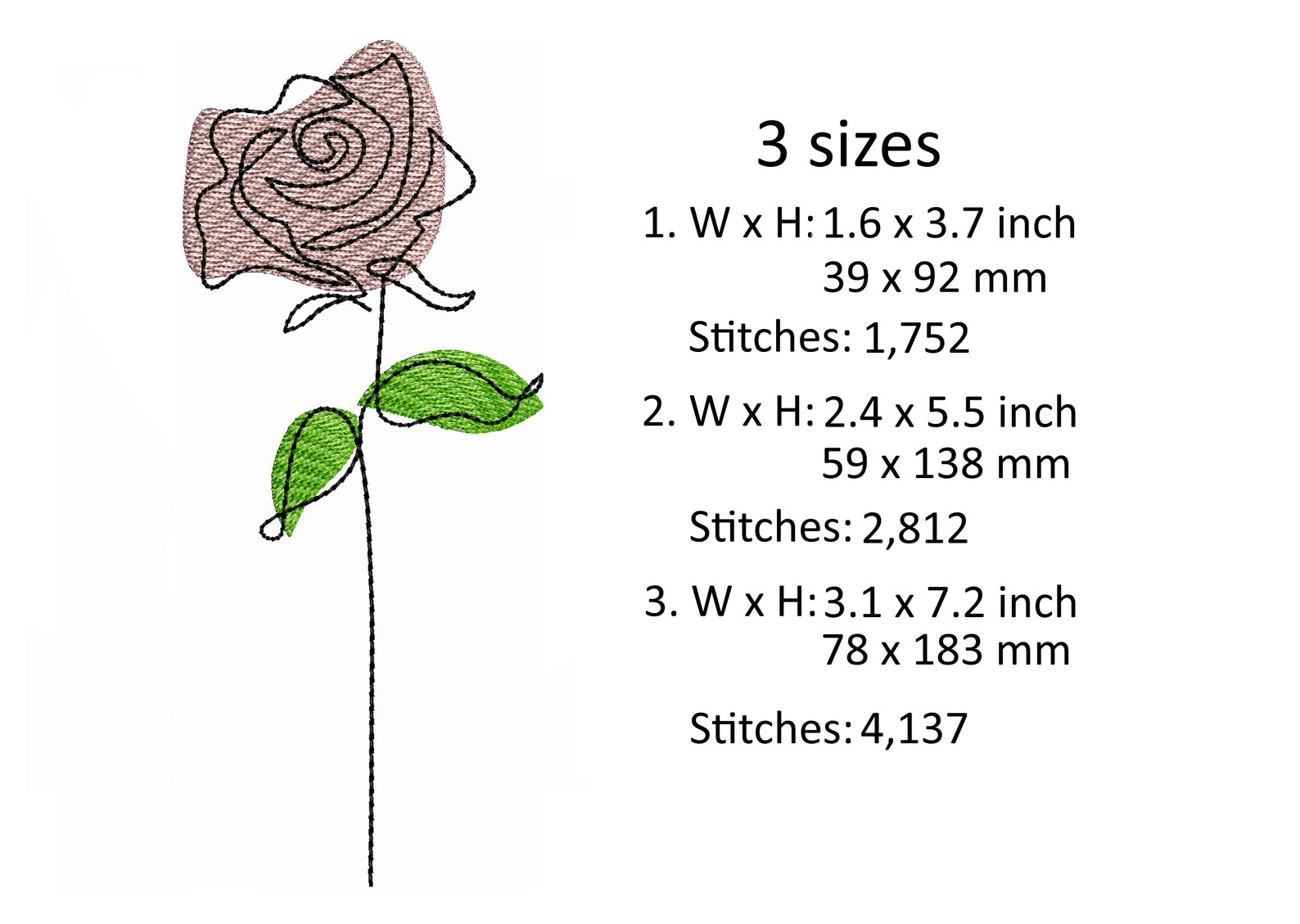 Line rose embroidery one line rose art one line rose file 3  etsy uk Line rose embroidery one line rose art one line rose file 3  etsy uk