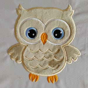 Owl applique embroidery design - owl embroidery pattern - machine embroidery file
