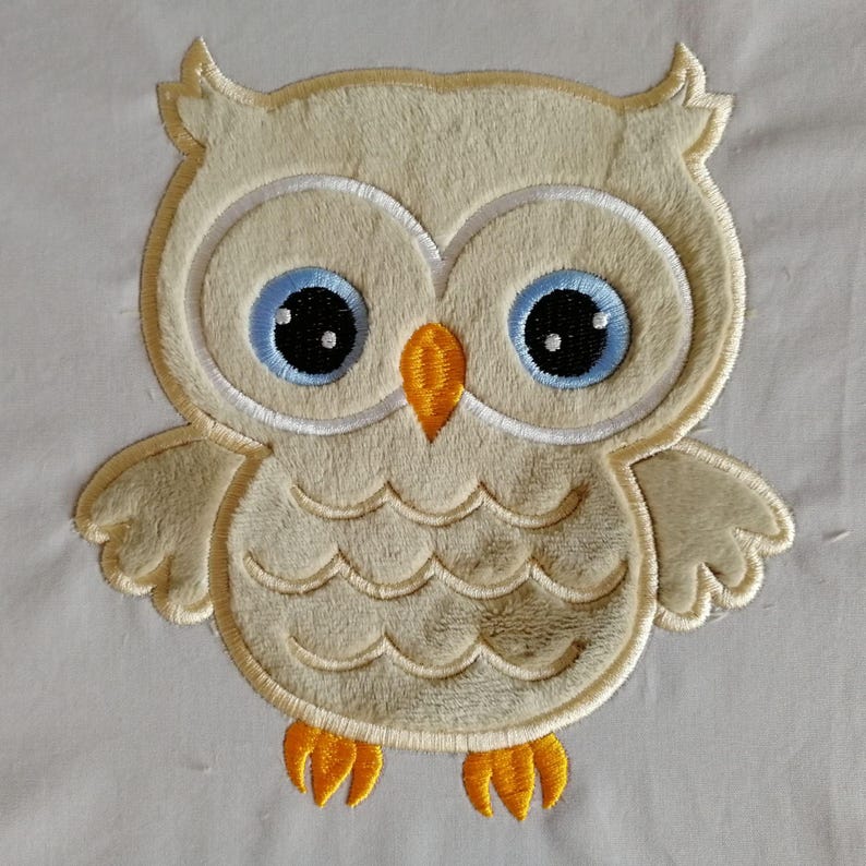 Owl applique embroidery design - owl embroidery pattern - machine embroidery file