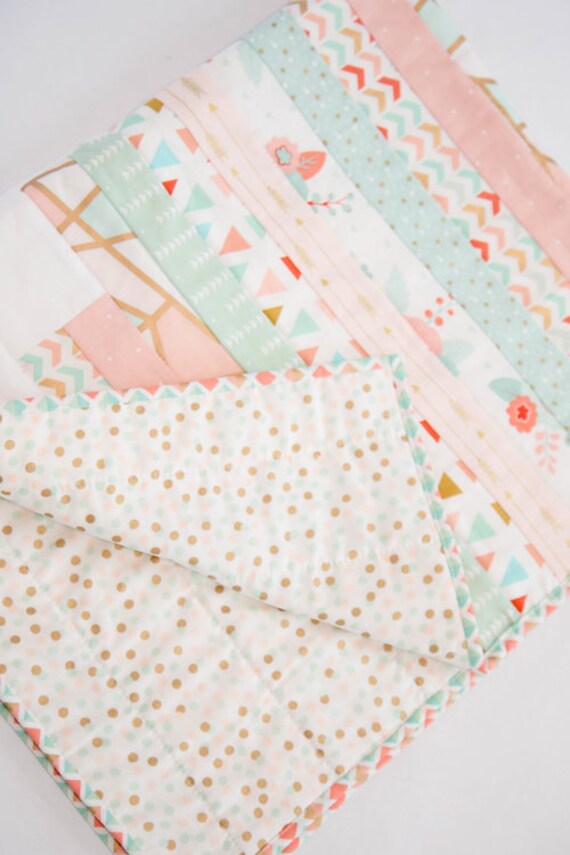 STRIPES MADE to ORDER Modern Baby Quilt Toddler Quilt Baby