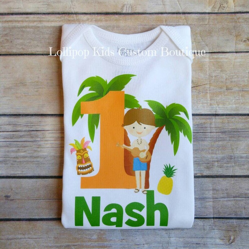 luau birthday shirts