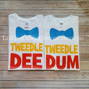 Tweedle Dee or Tweedle Dum white short sleeve Shirt image 2