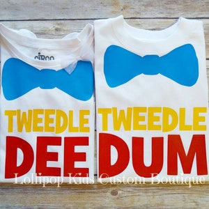 Tweedle Dee or Tweedle Dum white short sleeve Shirt image 1