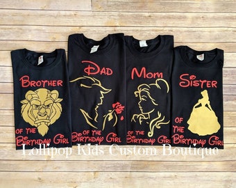 Beauty, Beast, Birthday, Vacation black or white short sleeve Shirt