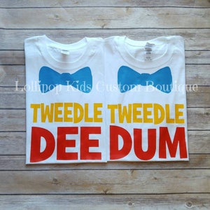 Tweedle Dee or Tweedle Dum white short sleeve Shirt image 3