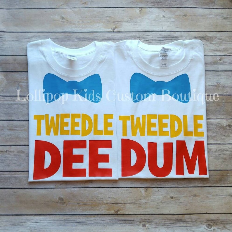 Tweedle Dee or Tweedle Dum white short sleeve Shirt image 3