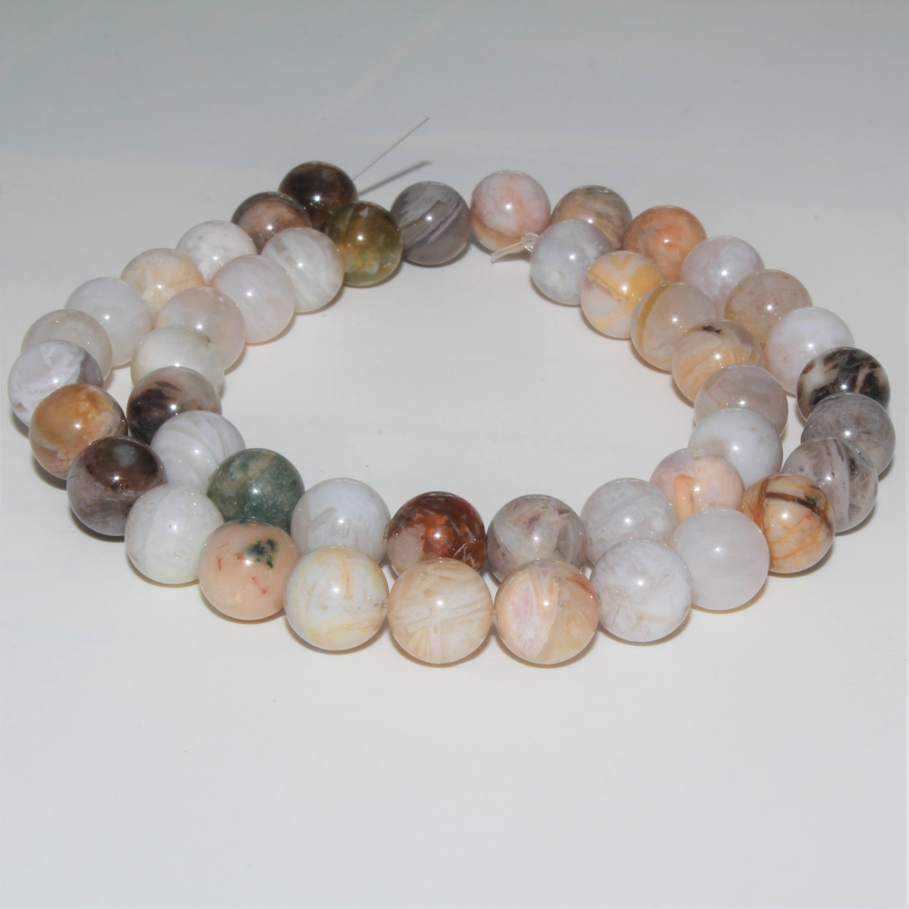 Bamboo Leaf Agate Gemstone Round Loose Beads 6/8/10mm Etsy Australia