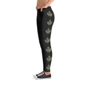 Canadian Military Cadpat Maple Leaf Leggings Black