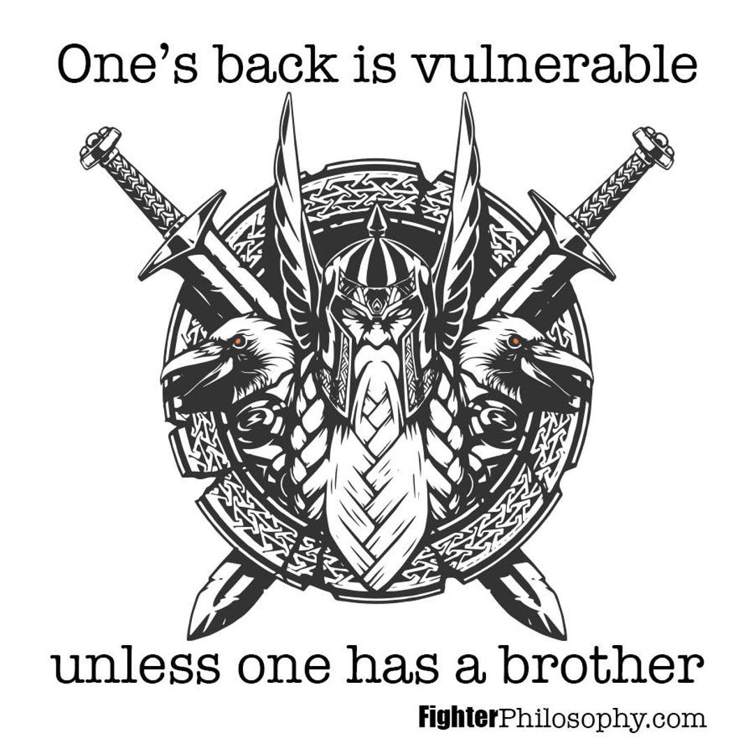 3 Viking Stickers One's Back is Vulnerable Unless One Has a Brother Etsy