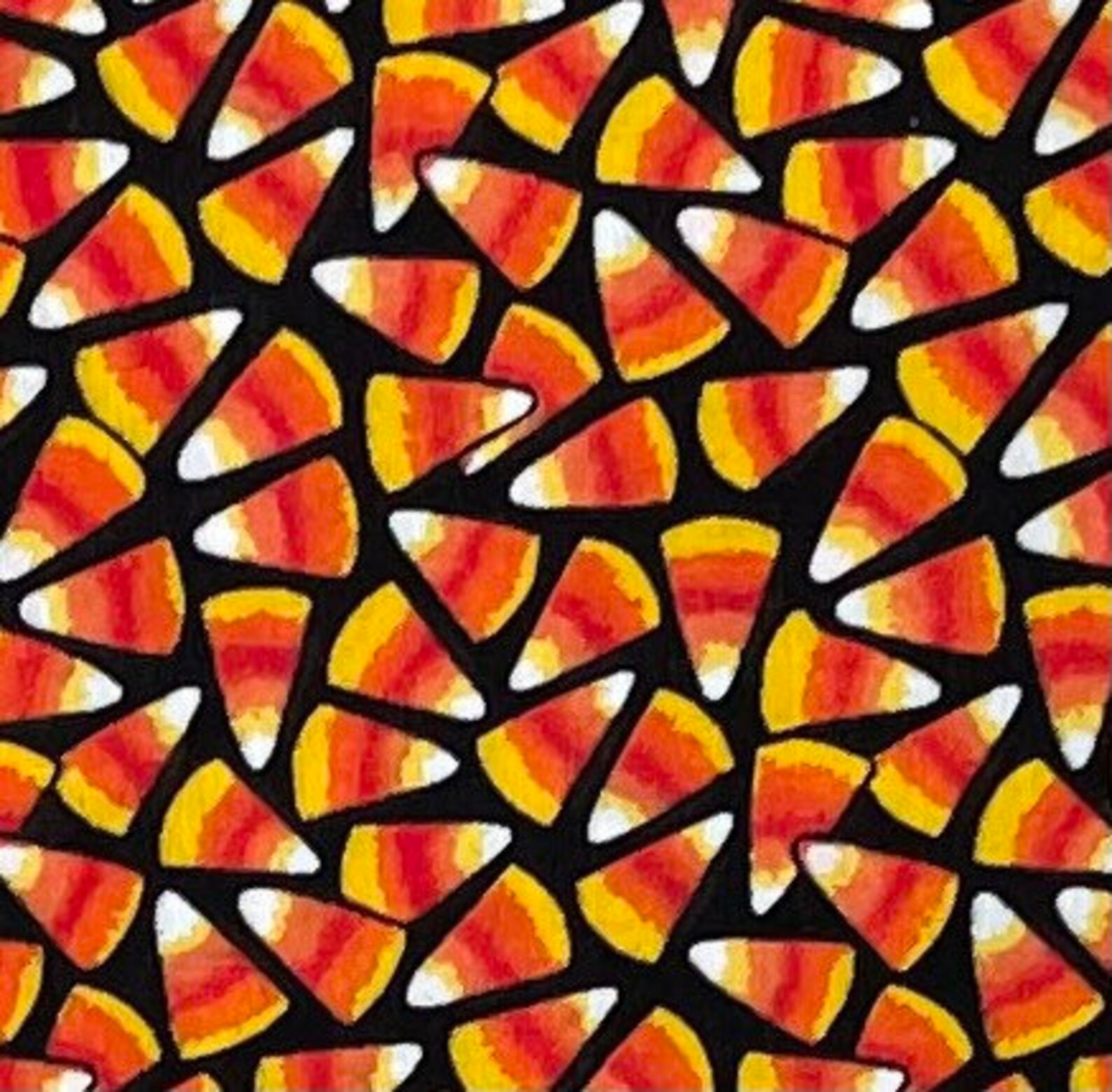 Candy corn fabric Halloween treat novelty cotton woven Etsy