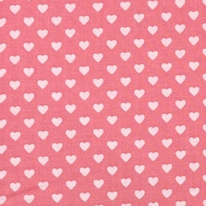 Andover rose/peach pink hearts fabric, Valentines love cotton woven, blender, quilting, sewing, pattern 9149 tob2