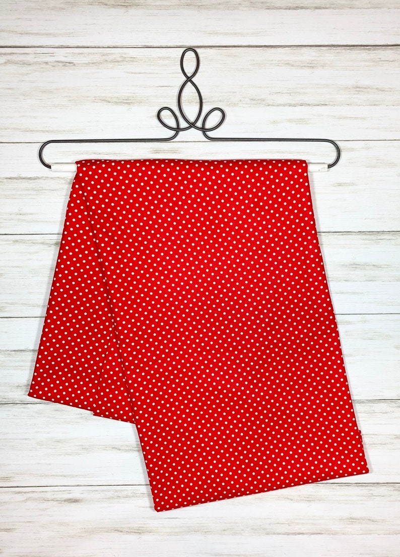 45/" W SOLD BTY FH-58 POLKA DOTS WHITE DOTS ON RED 100/% COTTON FABRIC .75/" DOTS