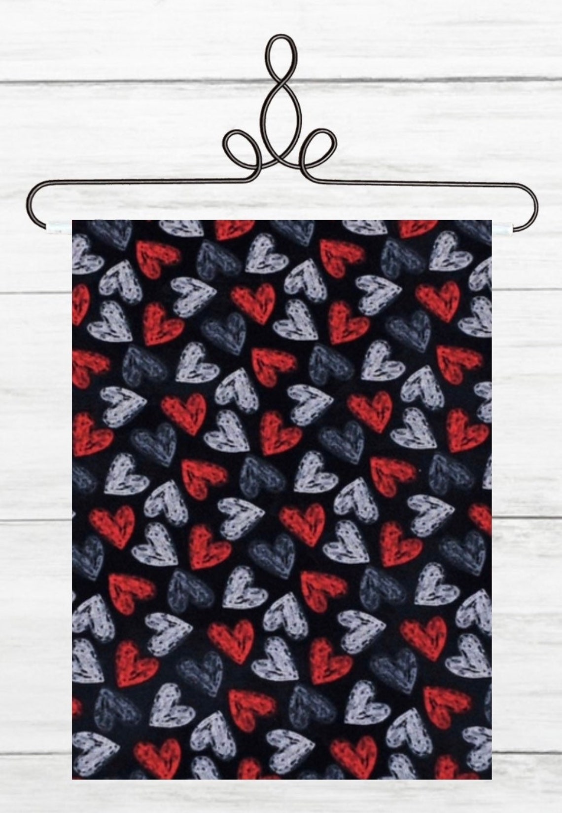 Chalkboard Hearts on Black Fabric Joann Fabrics Valentine Etsy