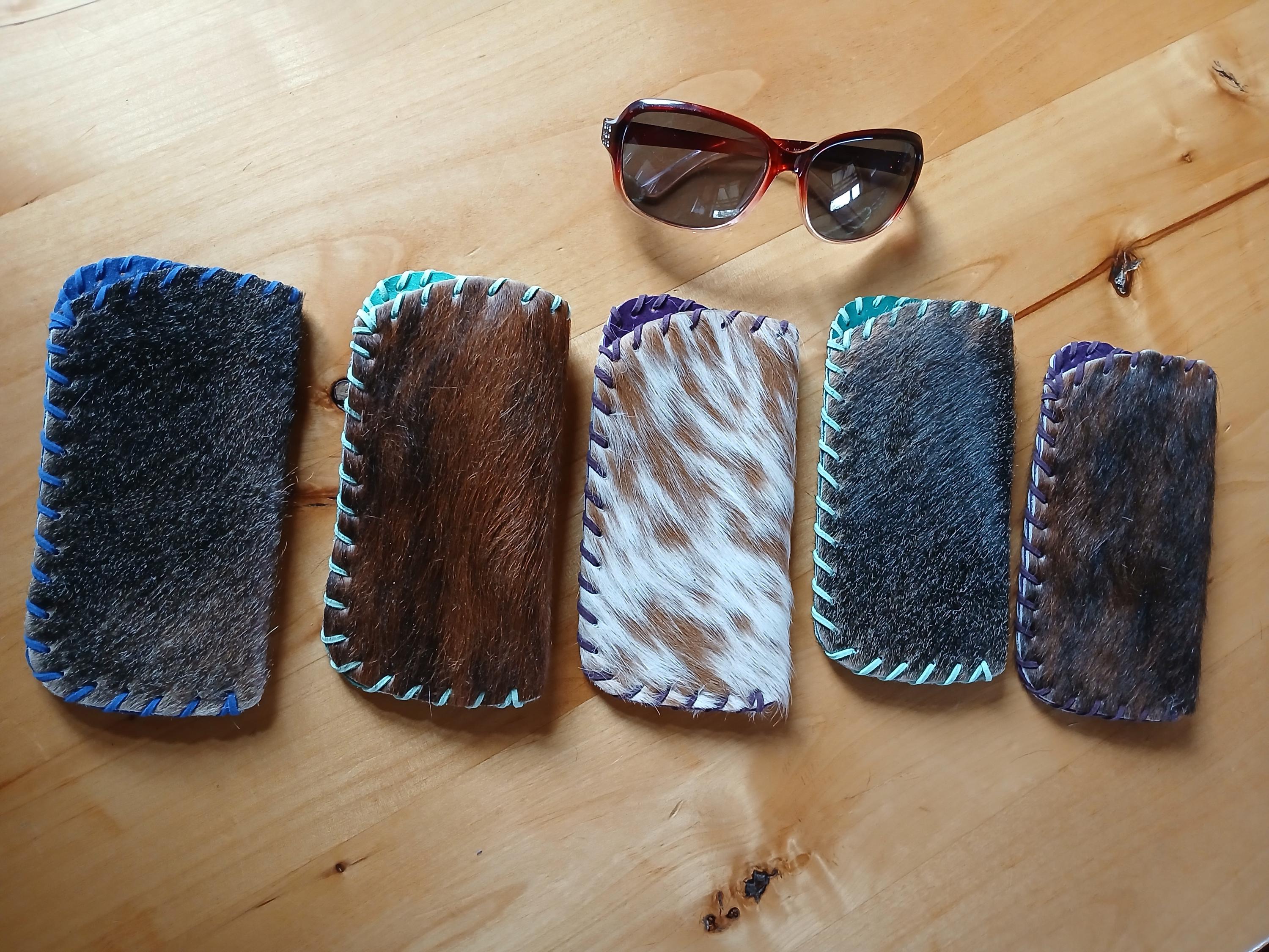 Leather Cowhide Sunglass Cases - Etsy