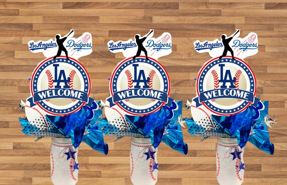 LA dodgers Birthday Party PRINTABLE Large Centerpiece Instant | Etsy