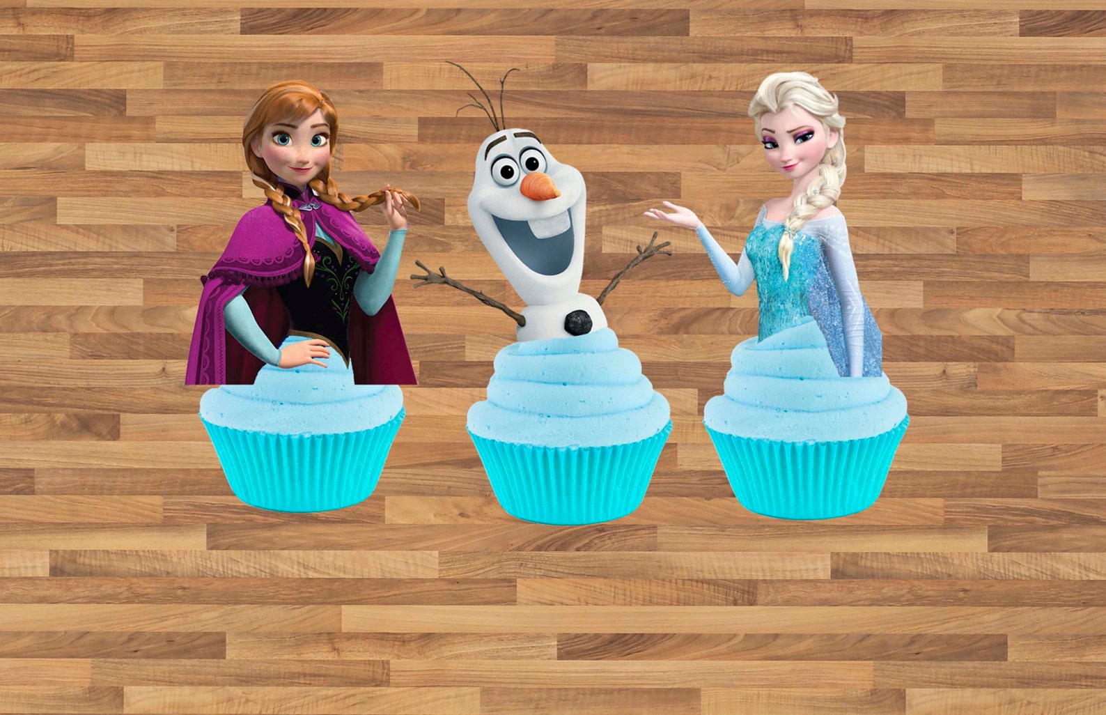 PRINTABLE Frozen Cupcake Toppers Elsa cupcake toppers let it | Etsy