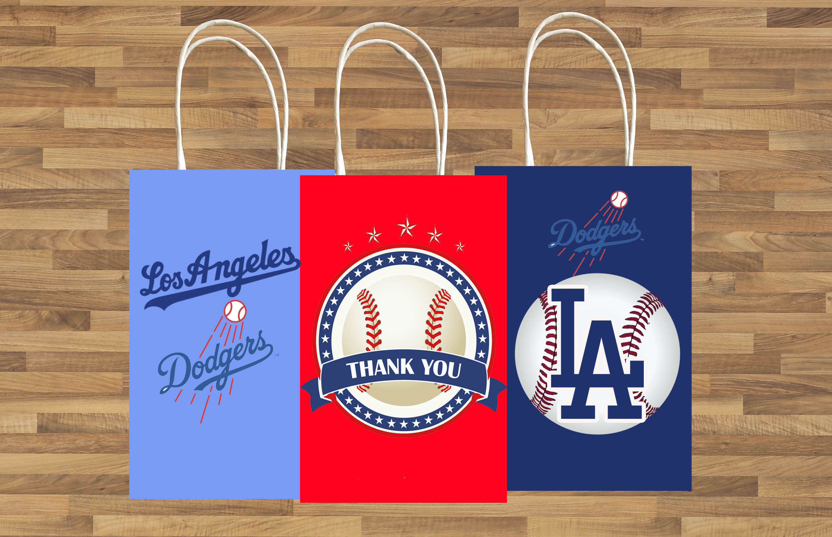 LA Dodgers Favor Bag LA Dodgers Downloads Los Angeles Etsy