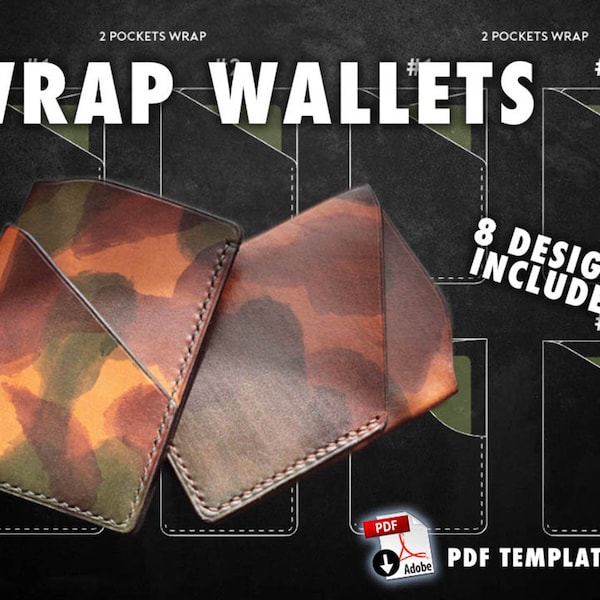 Wrap wallet 8 styles pdf patterns and video tutorial