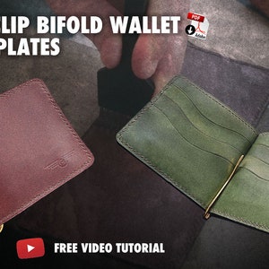 Bifold Money Clip Wallet Pdf Templates Video Tutorial - Etsy