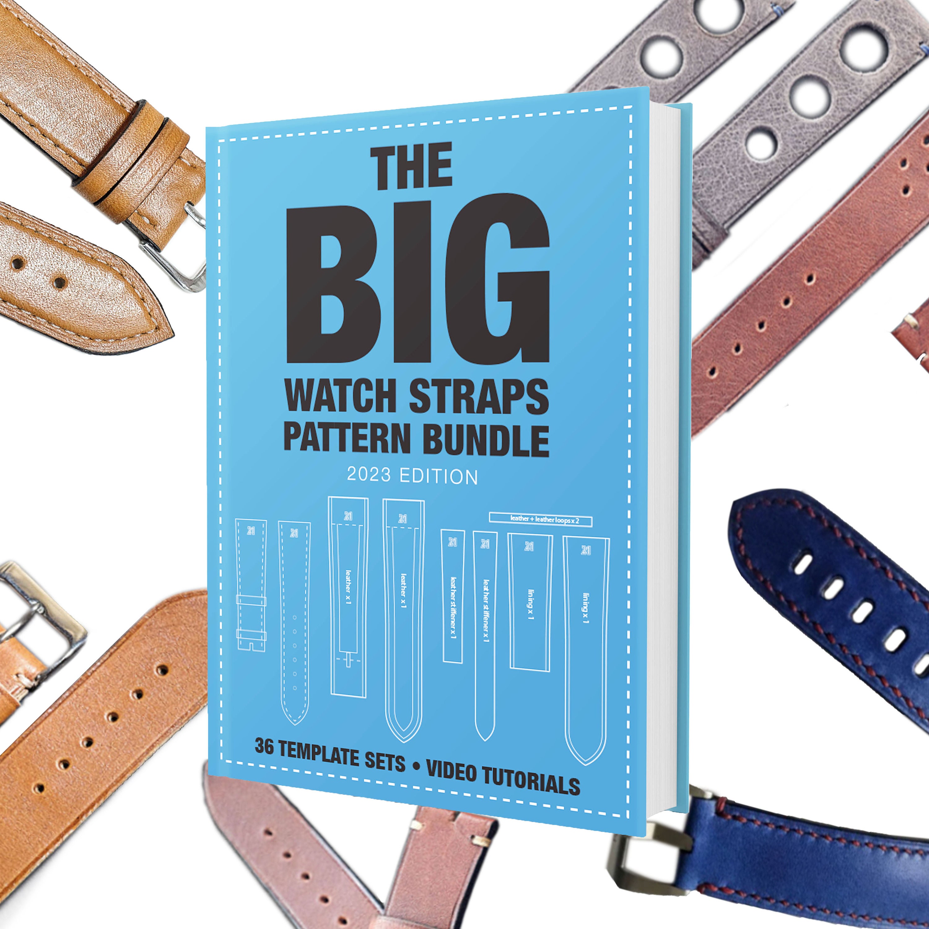 1 and 1 ½ Strap End Templates (PDF - Printable File