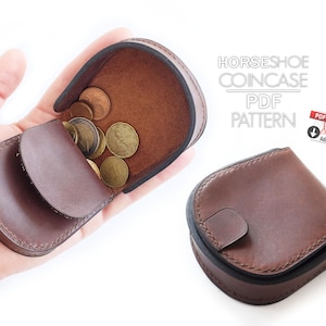 Horseshoe coin case patterns+video tutorial/leathercraft patterns