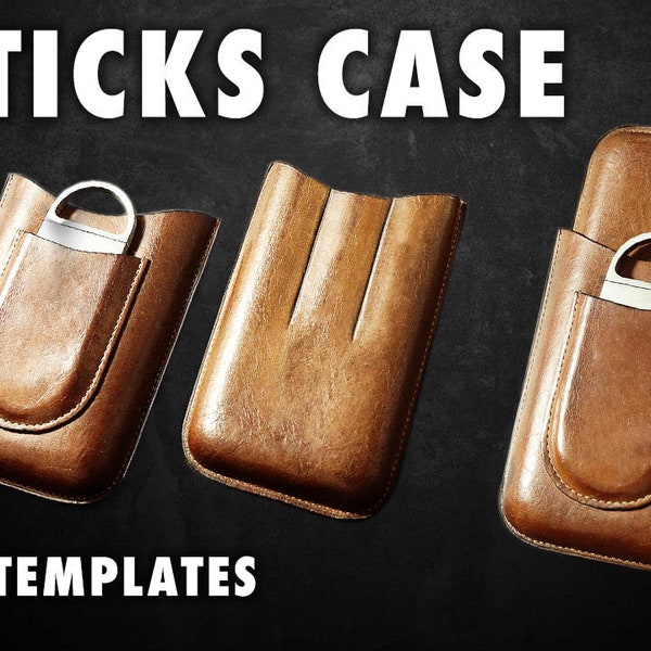 3 Sticks cigar case - PDF patterns+ Video Tutorial