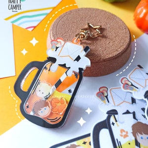 The Foxes Bubble Drink Shaker Charm Keychain image 1