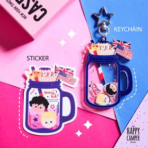 Making History Bubble Drink Shaker Charm Keychain image 4