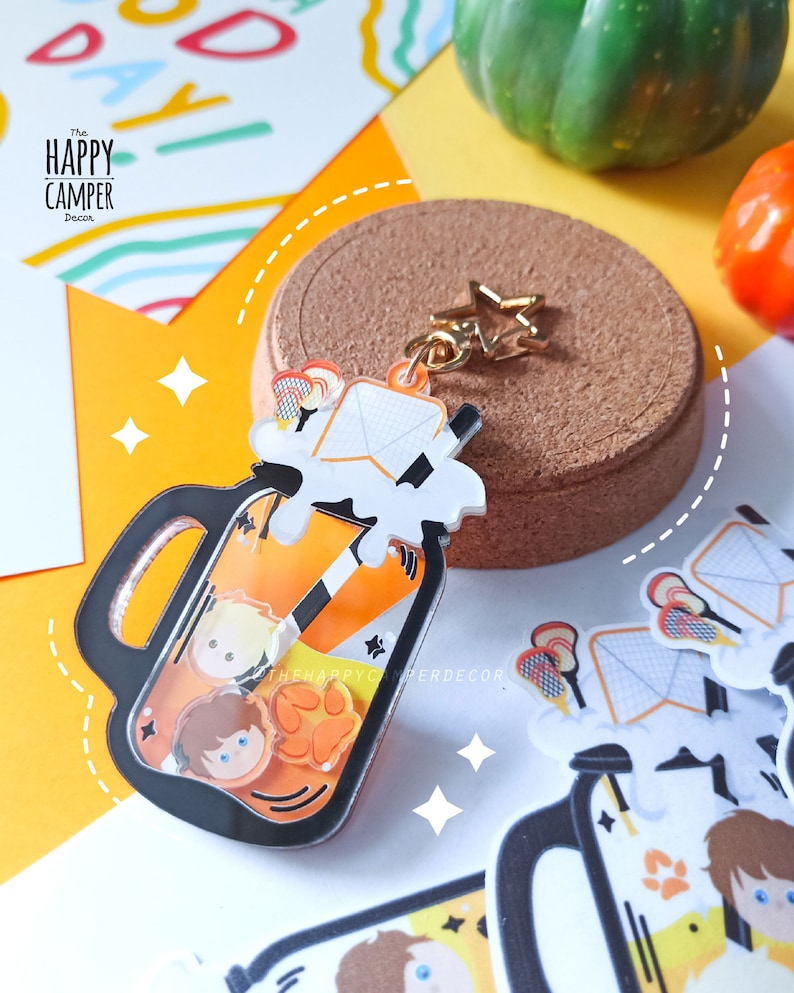 The Foxes Bubble Drink Shaker Charm Keychain image 1