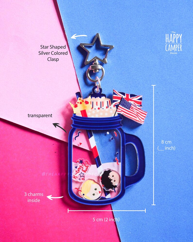 Making History Bubble Drink Shaker Charm Keychain image 3