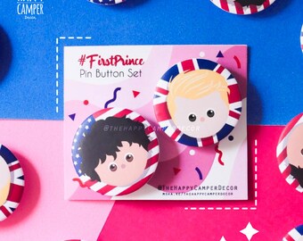 FirstPrince RWRB - Pin Button Set