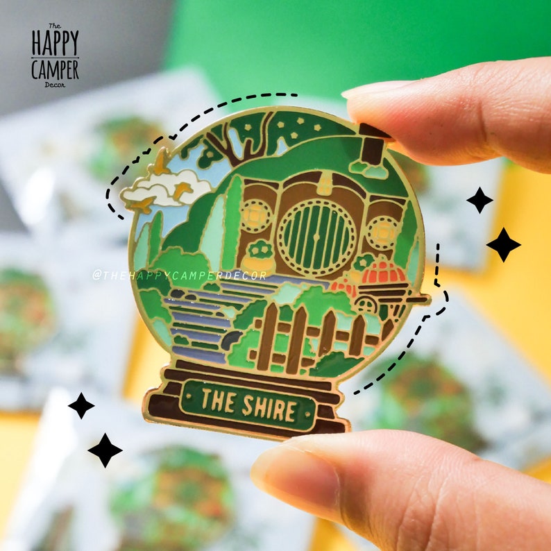 Home of the Hobbit The Shire Enamel Pin image 1