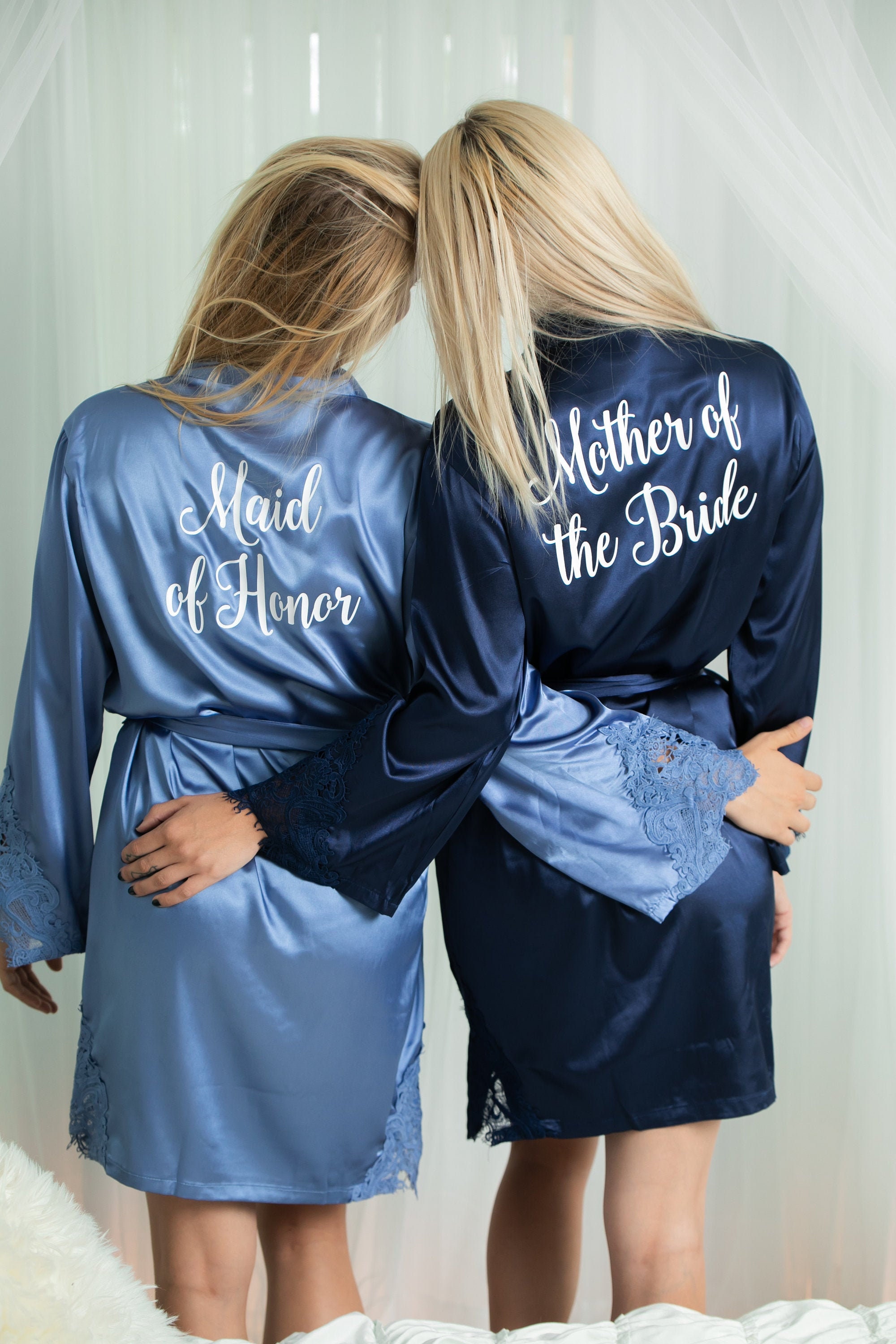 Bridesmaid Gifts Bridesmaid Robes Plus Size Robe Mother of the Bride Gift Lace Robes Mother of the Groom Robe Personalized Robe