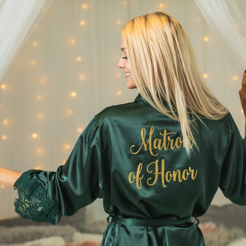 emerald green bridesmaid robes