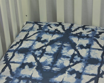 shibori crib sheet