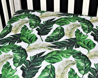 banana leaf crib sheet