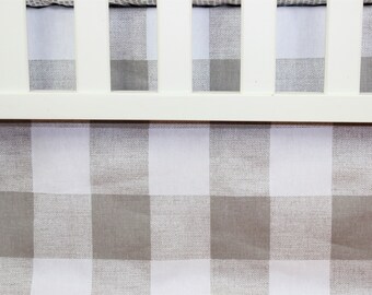 plaid crib skirt