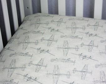 plane crib sheets