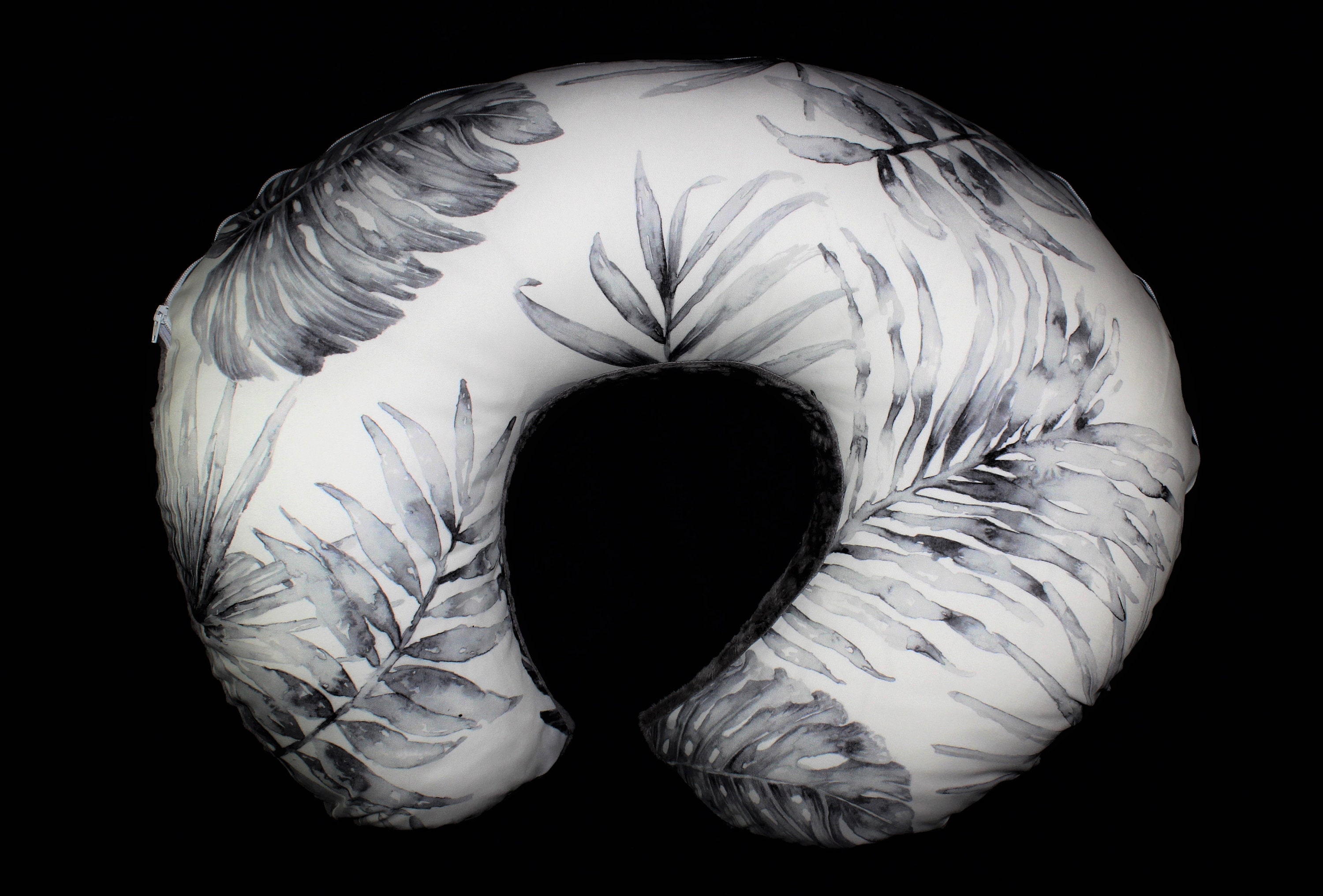 Organic Nursing Pillow Cover Organic Watercolor Gray Etsy