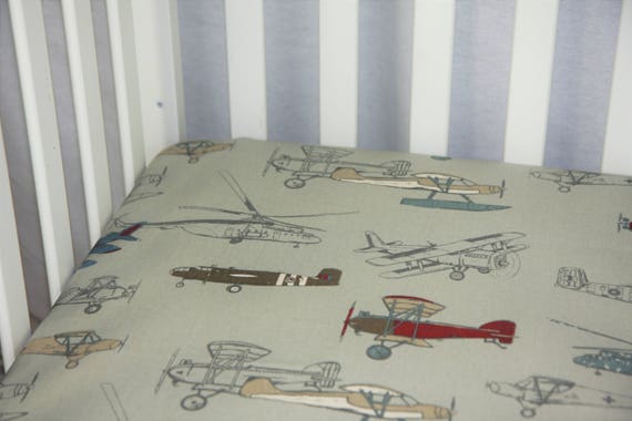 airplane fitted crib sheet