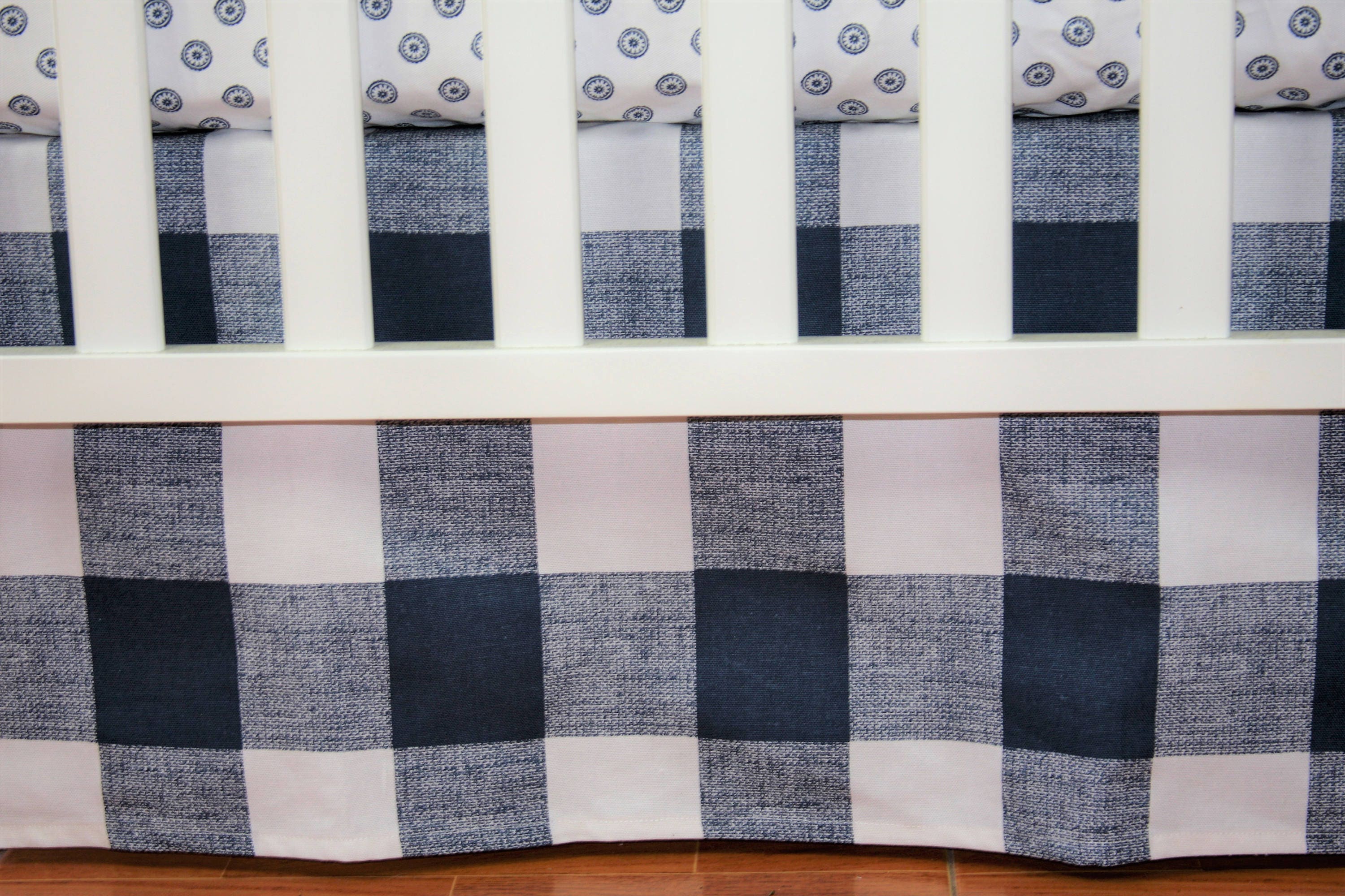 Buffalo plaid sales crib skirt