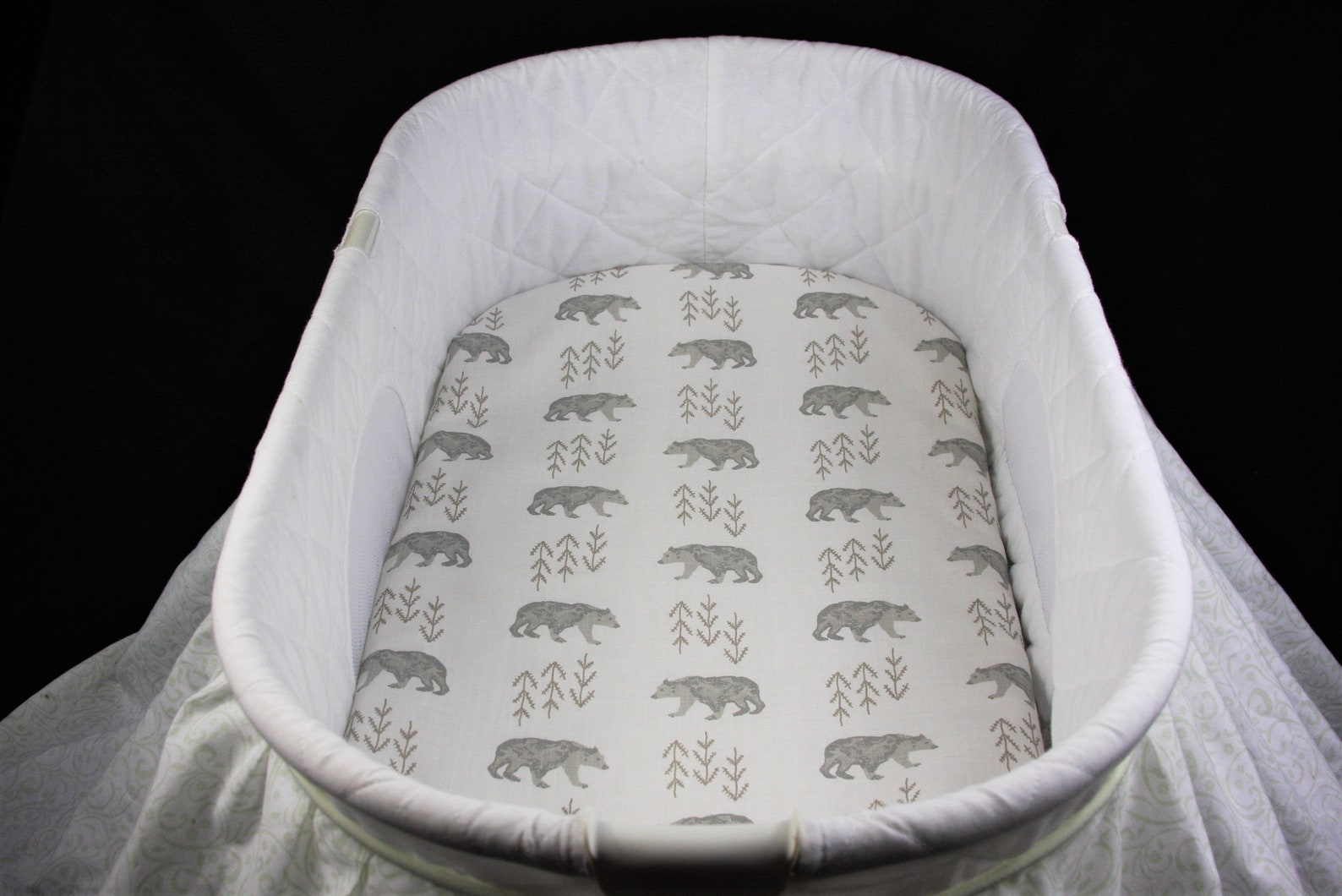 Sheet Woodland French Gray French Gray Bear Etsy